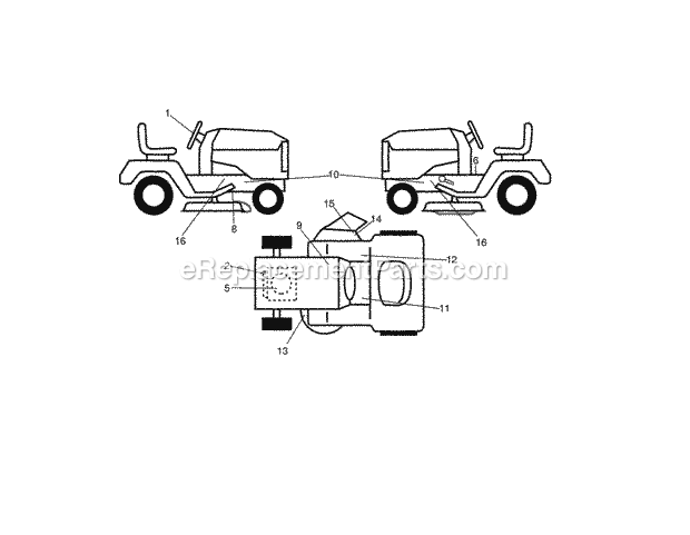 Craftsman 917254064 Lawn Tractor Page I Diagram
