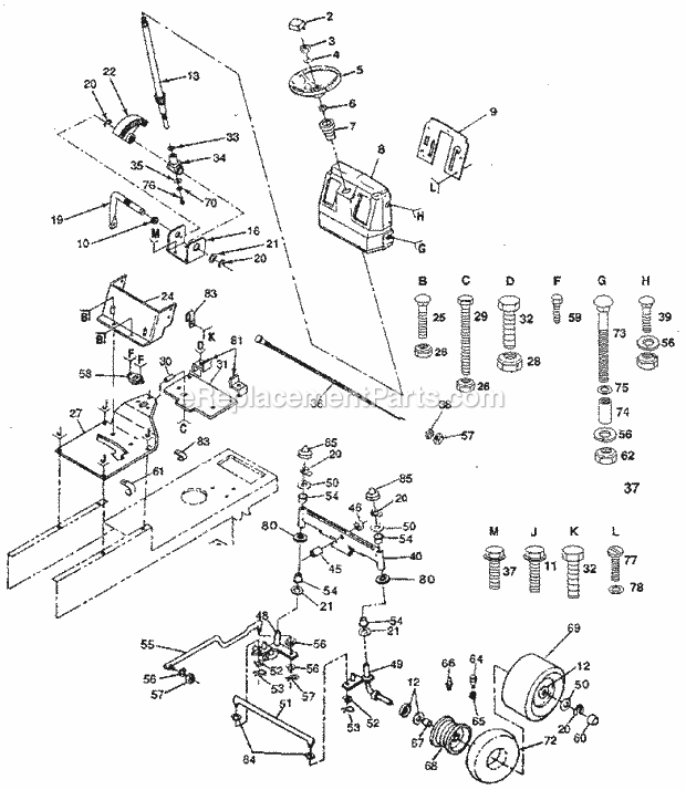 Craftsman 917255540 Lawn Tractor Page D Diagram