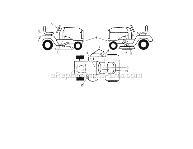 Craftsman 917255744 Lawn Tractor Page I Diagram
