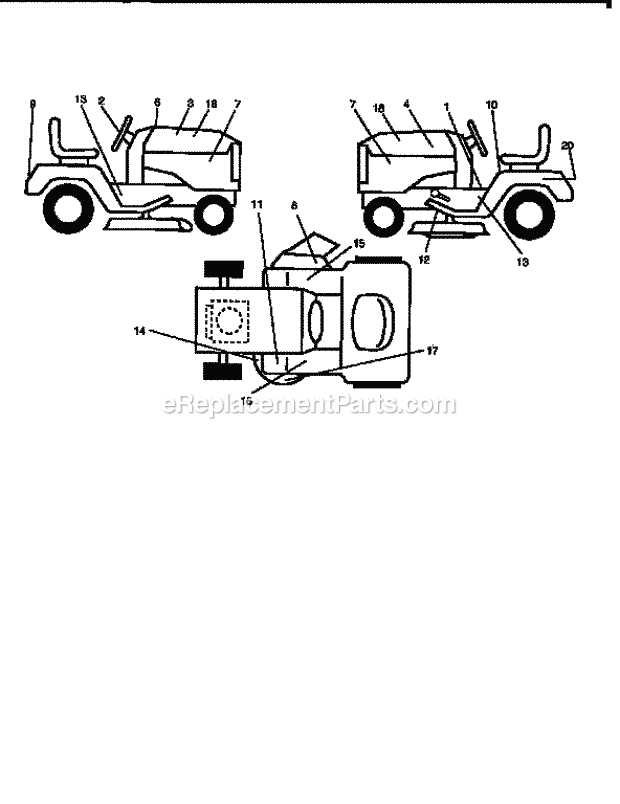 Craftsman 917256420 Lawn Tractor Page F Diagram