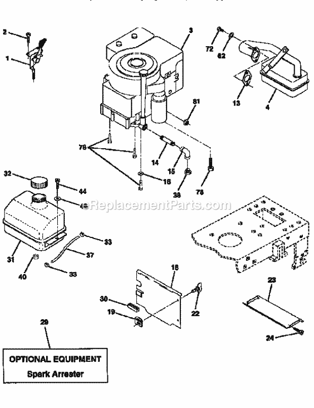 Craftsman 917256530 Lawn Tractor Page H Diagram