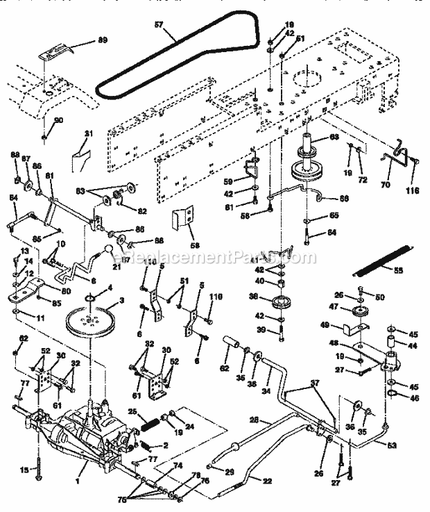 Craftsman 917256562 Lawn Tractor Page C Diagram
