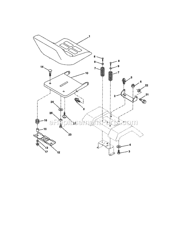 Craftsman 917258661 Lawn Tractor Page H Diagram