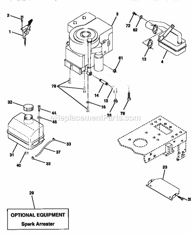 Craftsman 917259022 Lawn Tractor Page H Diagram