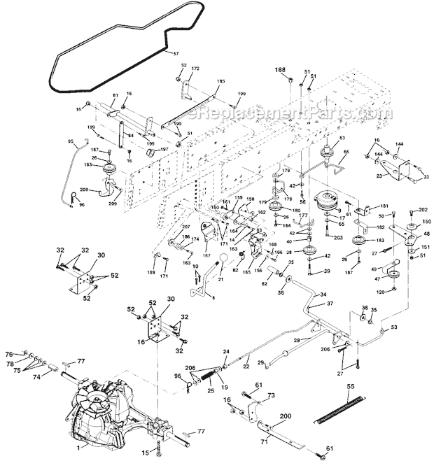 Craftsman 917259121 Lawn Tractor Drive Diagram