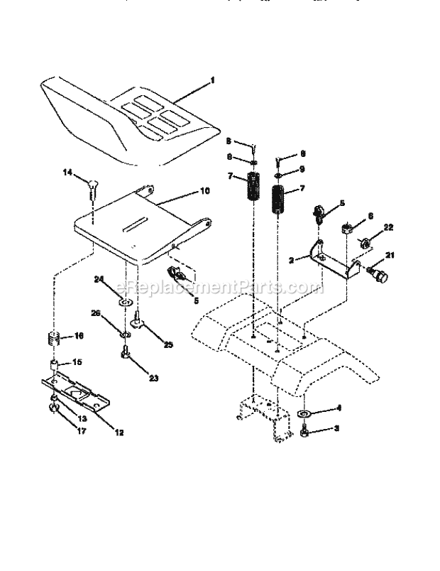 Craftsman 917259370 Lawn Tractor Page E Diagram