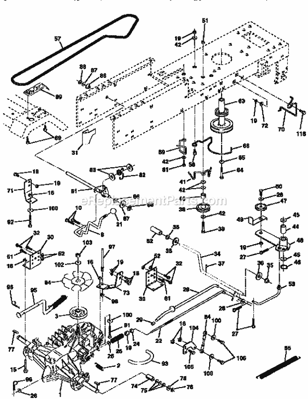 Craftsman 917259380 Lawn Tractor Page C Diagram