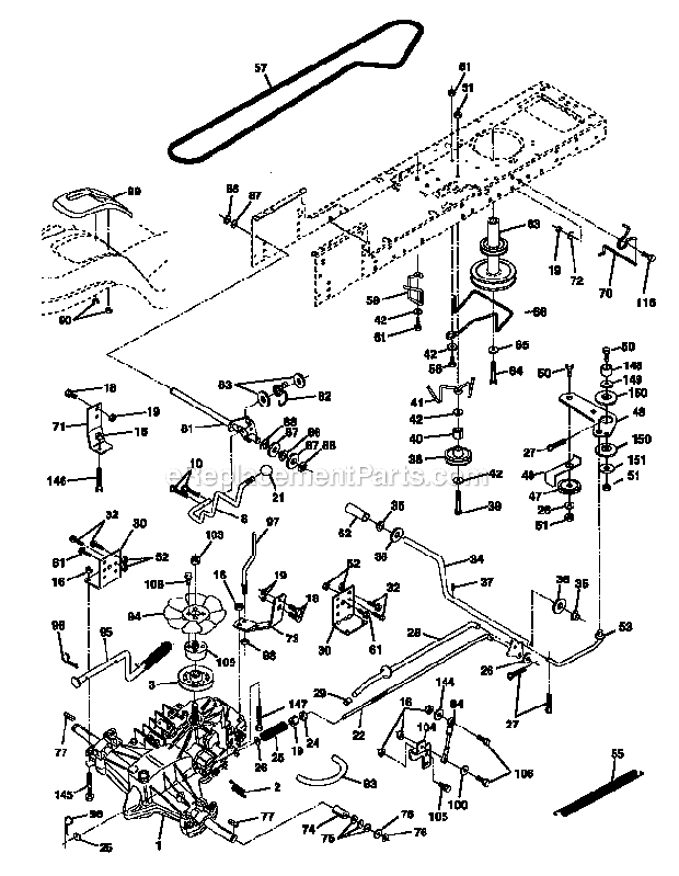 Craftsman 917270641 Mower Ground_Drive Diagram