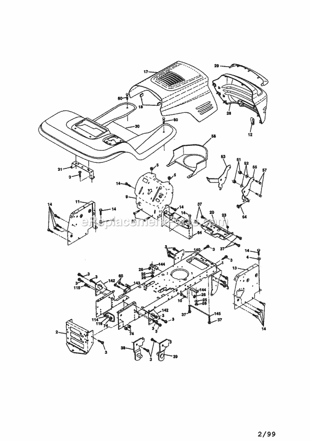 Craftsman 917270811 Lawn Tractor Page B Diagram