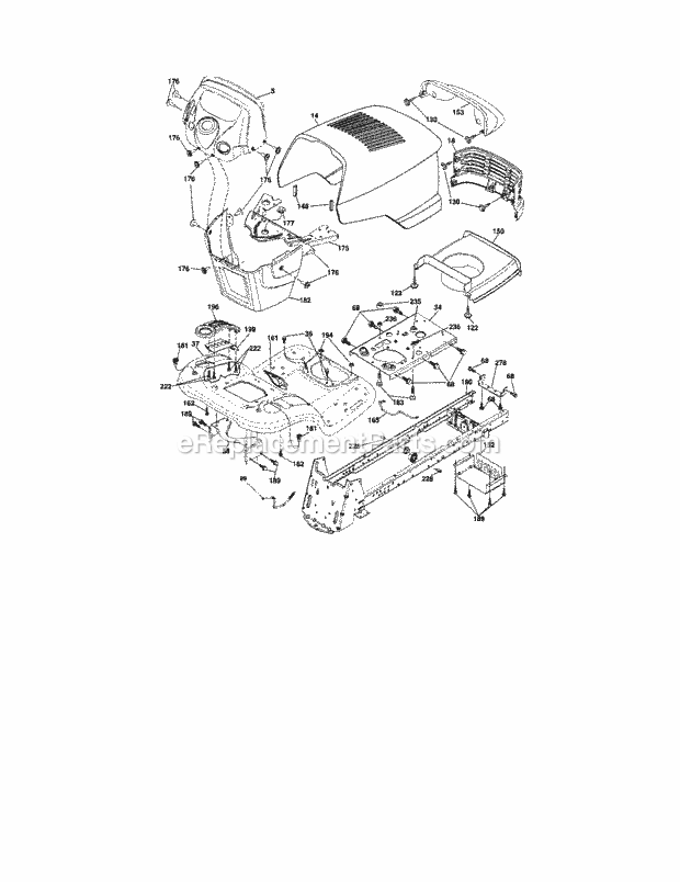 Craftsman 917288461 Lawn Tractor Page B Diagram