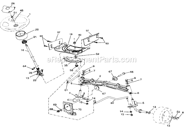 Craftsman 917289240 Lawn Tractor Steering Diagram