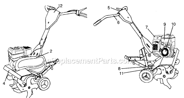 Craftsman 917292480 Tiller Decals Diagram