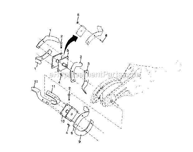 Craftsman 917296020 Rear Tine Tiller Tine_Assembly Diagram