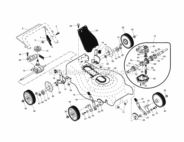 Craftsman 917370752 Lawn Mower Page B Diagram