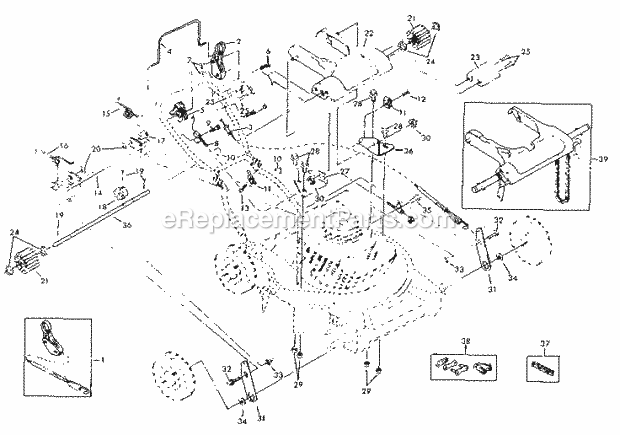 Craftsman 917378030 Lawn Mower Drive_Assembly Diagram