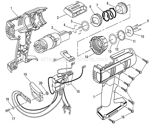 Craftsman 973111361 Cordless Drill-driver Page B Diagram