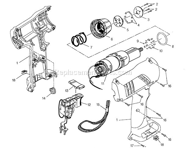 Craftsman 973113470 Drill-driver Motor Assy Diagram