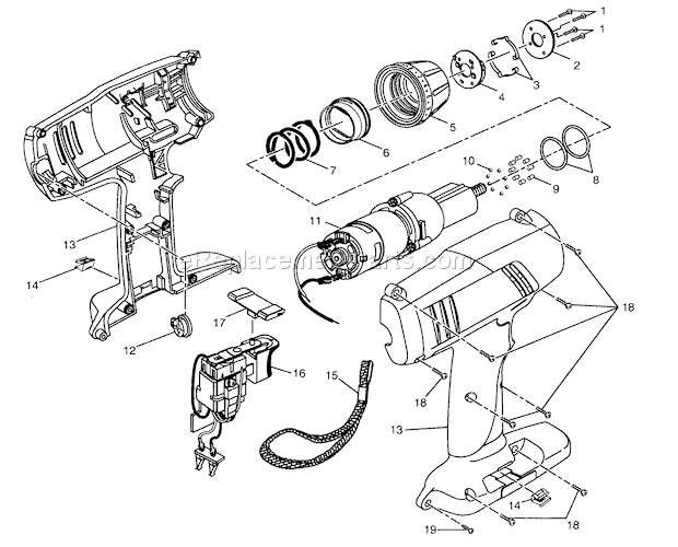 Craftsman 973114150 Drill-driver Housing Assy Diagram