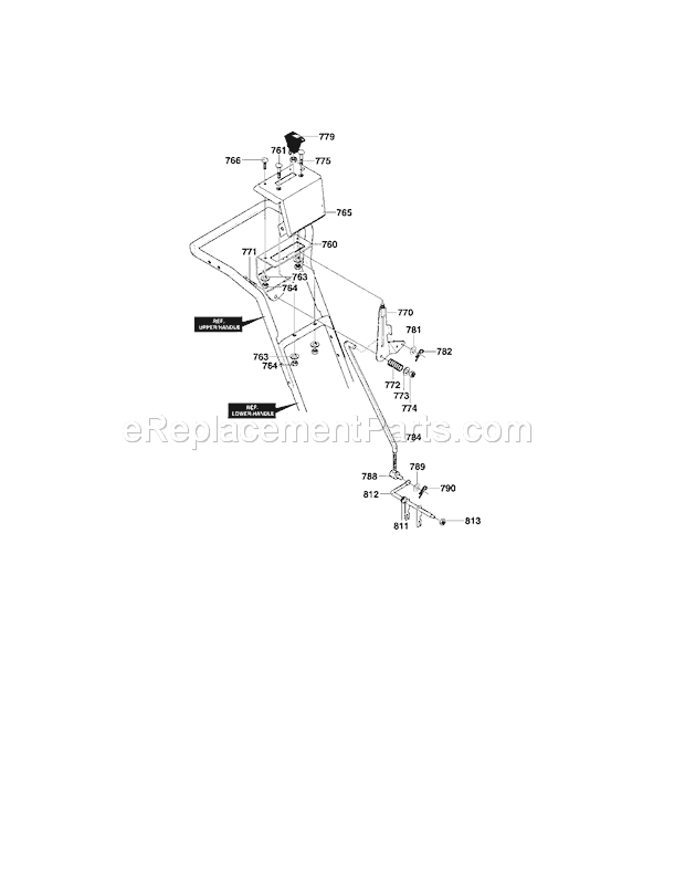 Craftsman C950529300 Snowblower Control Panel Diagram