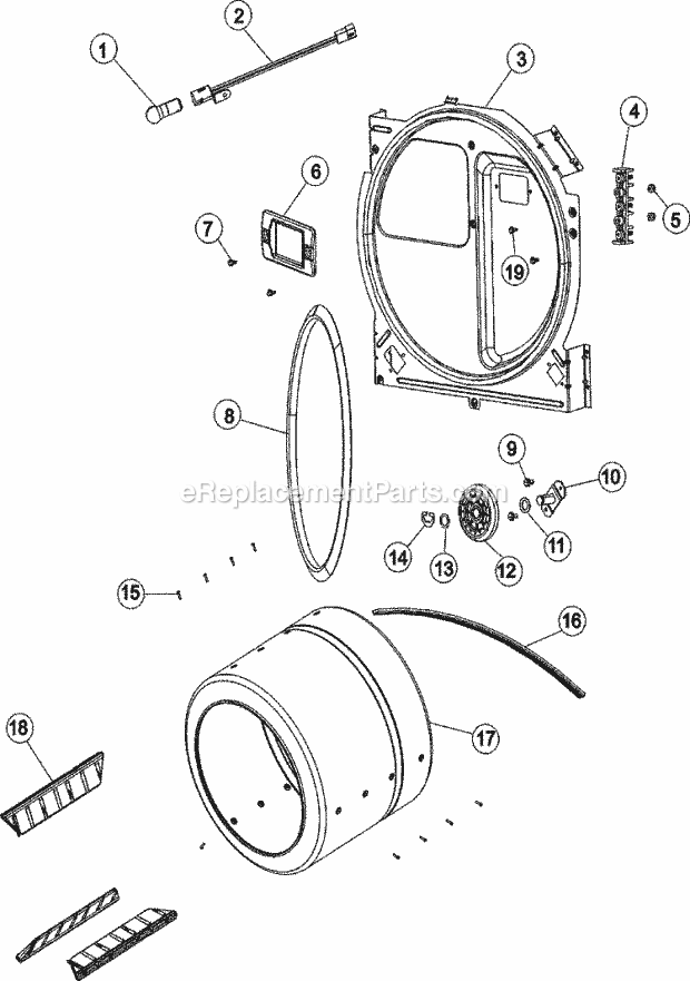 Crosley CDG6500Q Residential Crosley Laundry Tumbler Diagram