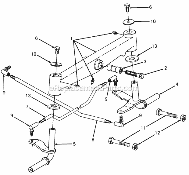 Cub Cadet 1020 (126001-207400, 138-210-100, 131-210D100, 130-) Lawn Tractor Front Axle & Connections Diagram