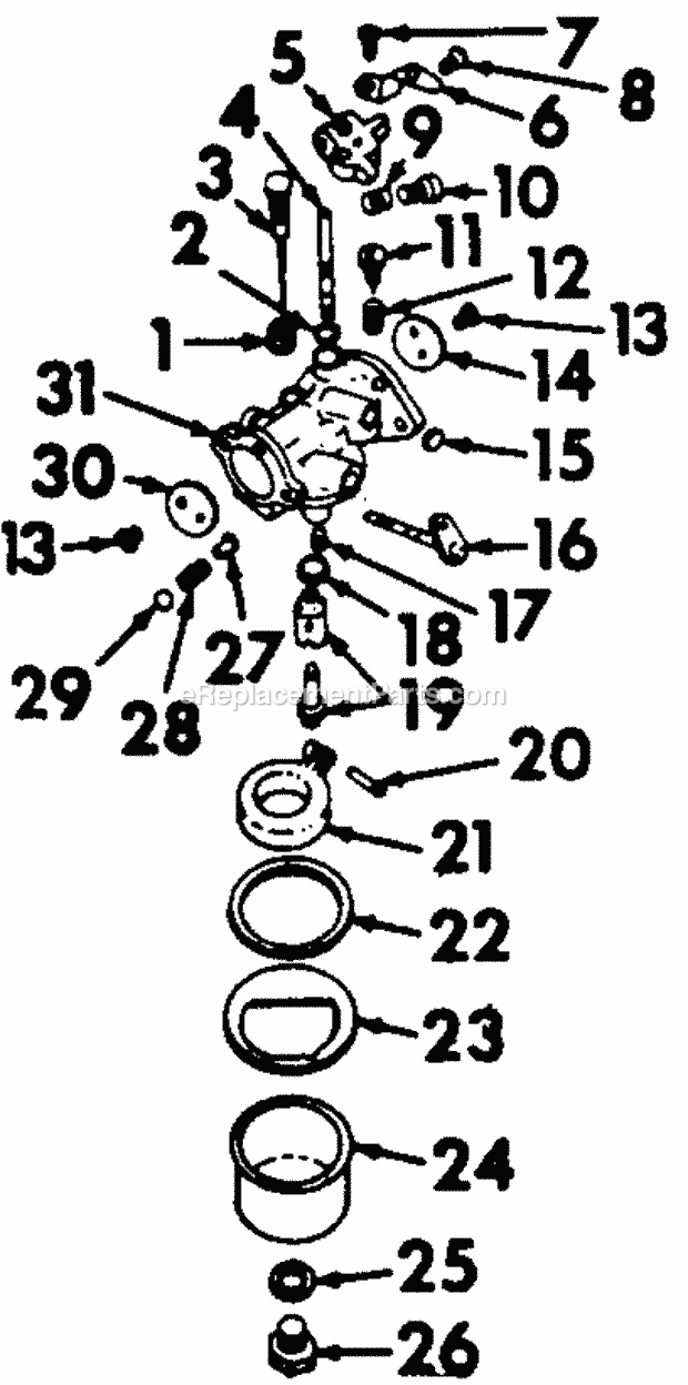 Cub Cadet 102 Garden Tractor Carburetor Diagram