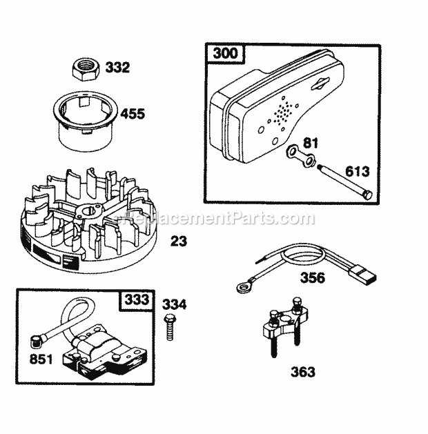 Cub Cadet 108C113 (113-108C100) (1993) Engine B&s 5 Hp Piston, Connecting Rod, & Engine Sump Assembly Part 2 Diagram