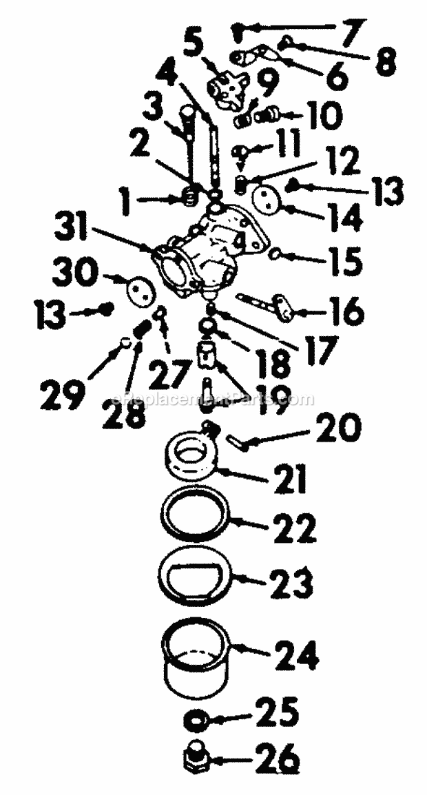 Cub Cadet 122 Garden Tractor Carburetor Diagram