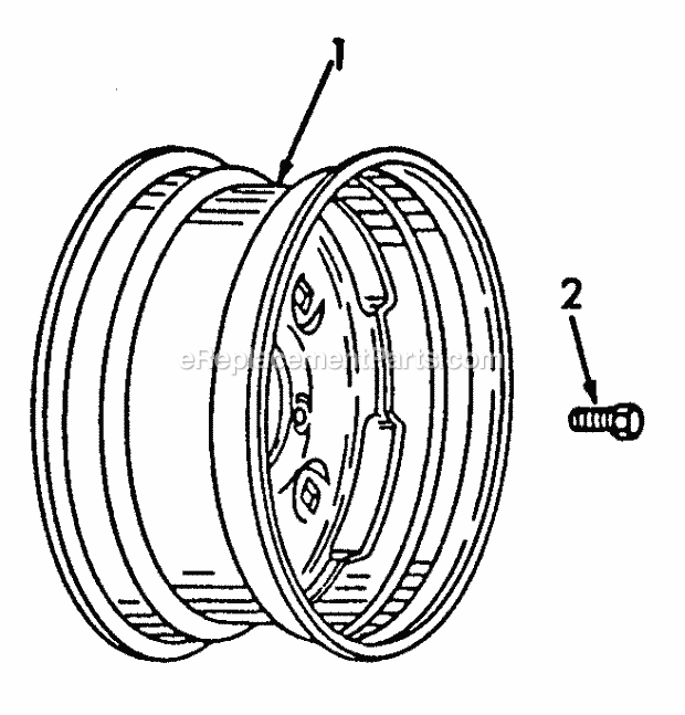 Cub Cadet 129 (2050046U, 2050220U, 2050221U, 2050222U, 20502) Garden Tractor Rear Wheels Diagram