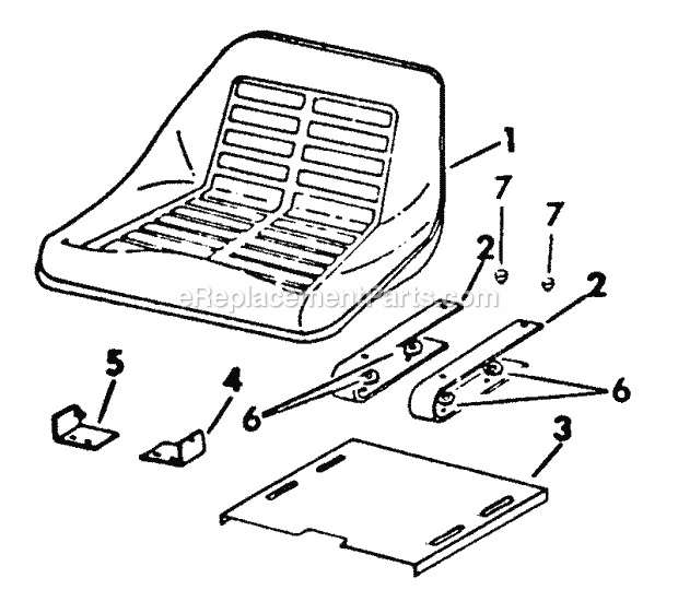 Cub Cadet 129 (2050046U, 2050220U, 2050221U, 2050222U, 20502) Garden Tractor Seat & Support Diagram