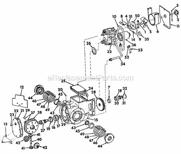 Cub Cadet 147 (2050041U, 2050203U) Garden Tractor Transmission Case, Differential, Hydro Drive & Rel Parts Diagram
