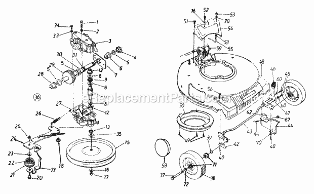 Cub Cadet 149R (126-149D100) (1996) Engine Cylinder and Air Cleaner Assemblies Diagram