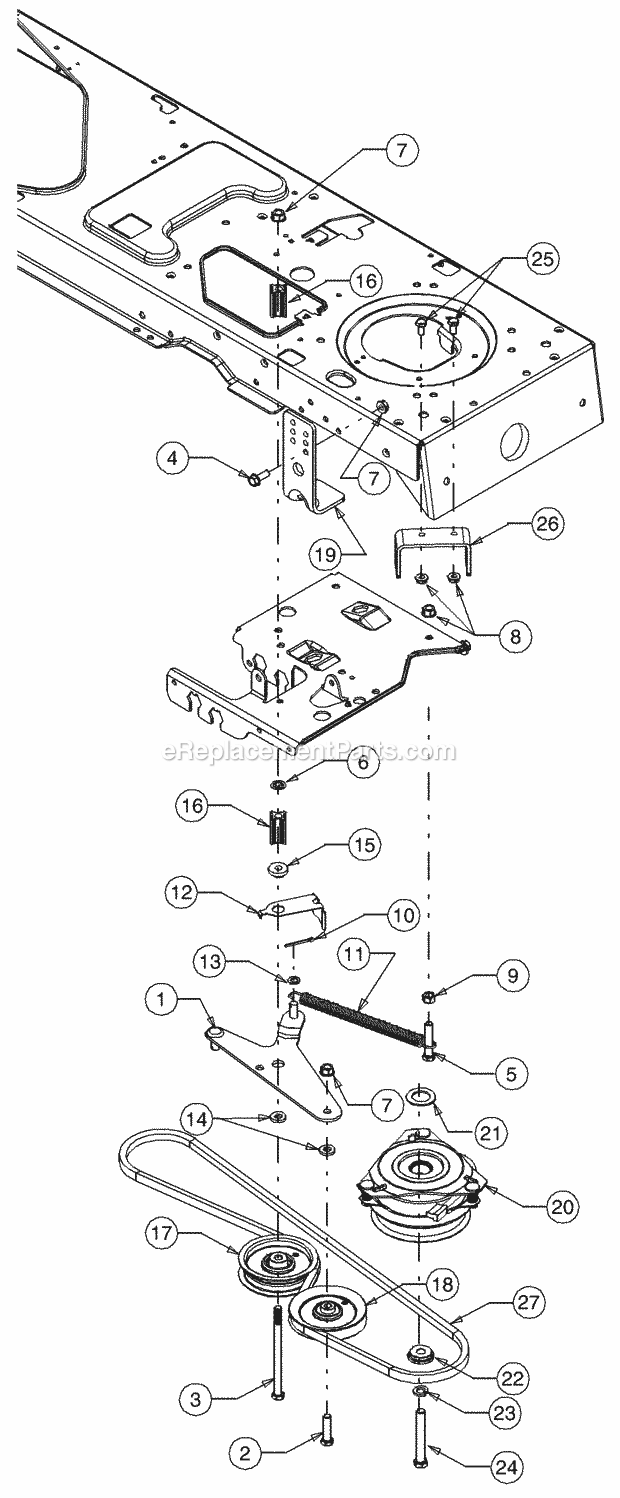Cub Cadet 1515 (13A-201F100) Tractor 1000 Power Take-Off (Pto) System Diagram