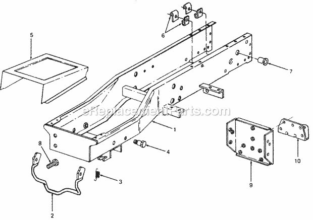 Cub Cadet 1782 (800000-821059, 140-712-100, 141-712-100) Super Garden Tractor Frame Diagram