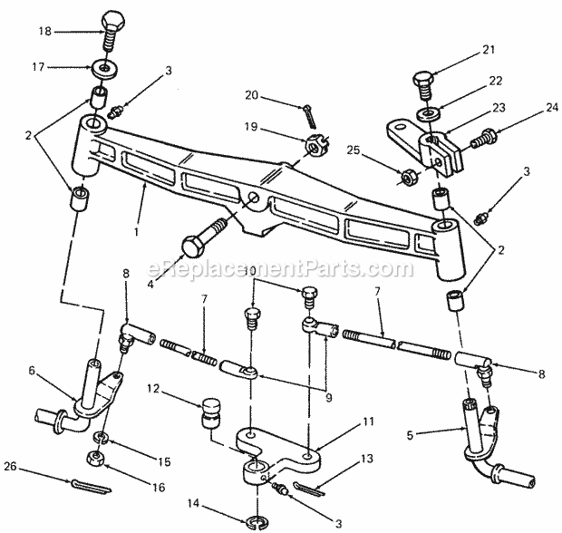 Cub Cadet 1782 (800000-821059, 140-712-100, 141-712-100) Super Garden Tractor Front Axle Diagram