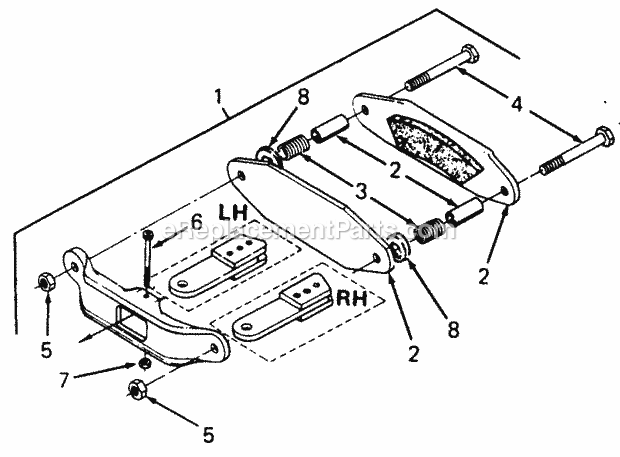 Cub Cadet 1782 (800000-821059, 140-712-100, 141-712-100) Super Garden Tractor Caliper Brake Assembly Diagram