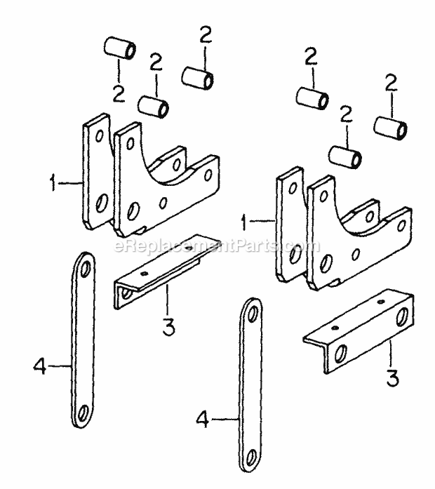 Cub Cadet 1912 (145-982-100, 146-982-100, 145-982-399, 146-98) Super Garden Tractor Rear Hanger Bracket Extension Diagram