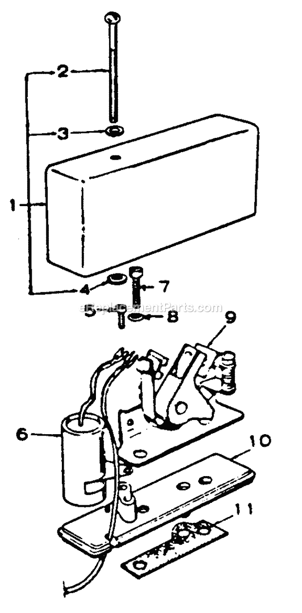 Cub Cadet 1912 (145-982-100, 146-982-100, 145-982-399, 146-98) Super Garden Tractor Breaker Box Diagram