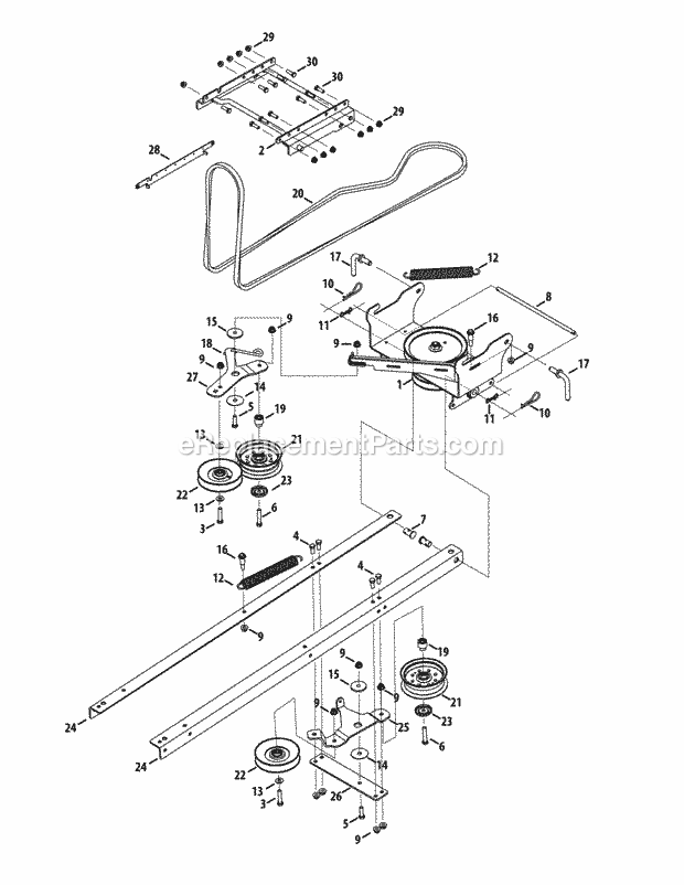 Cub Cadet 19A40023 (19A40023100) 42-Inch 3X Snow Thrower Spindle Assembly Diagram