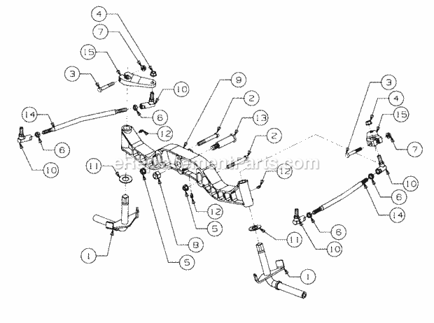 Cub Cadet 2130 (239001-326005, 135-212F100, 134-212F100) Tractor Front Axle and Connections Diagram
