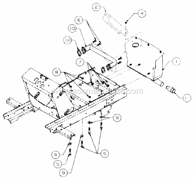Cub Cadet 2164 (13A-264G100) Tractor Engine Mounting and Muffler Diagram