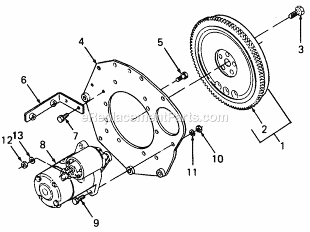 Cub Cadet 2182 (816536-821059, 141-741-100) Super Garden Tractor Flywheel & Starter Diagram