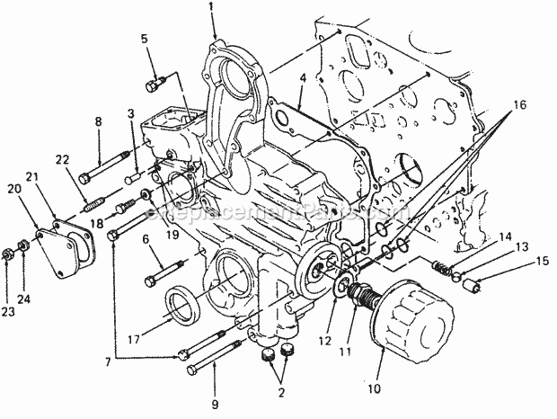 Cub Cadet 2182 (816536-821059, 141-741-100) Super Garden Tractor Gear Case Diagram