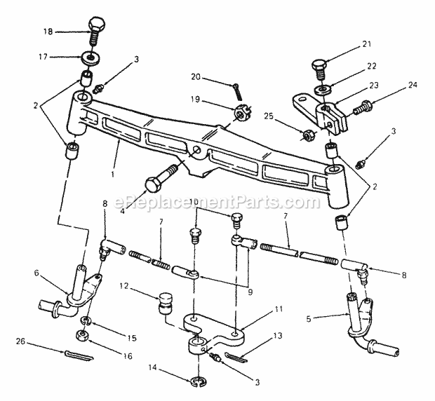 Cub Cadet 2284 (864501-899000, 14A-734-100, 146-734-100, 145-) Super Garden Tractor Front Axle Diagram