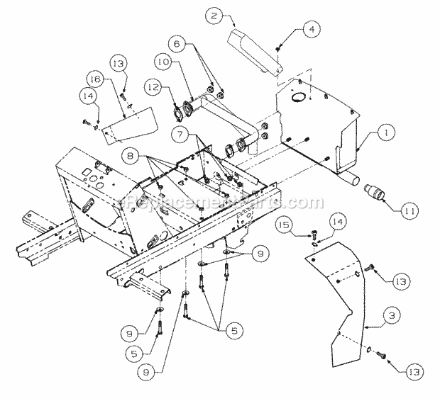 Cub Cadet 2518-48 (13A-288M100, 13A-208M100) Tractor Engine Mounting and Muffler Diagram