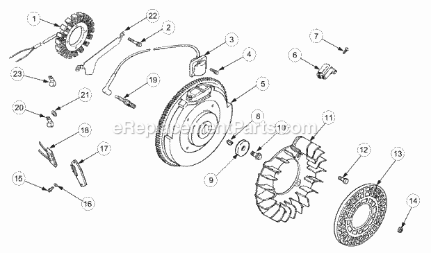 Cub Cadet 2518-48 (13A-288M100, 13A-208M100) Tractor Ignition, Electrical and Flywheel (Kh-62588) Diagram