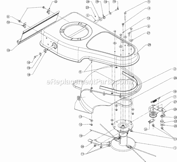 Cub Cadet 25A-262J709 Wheeled String Trimmer General Assembly Diagram