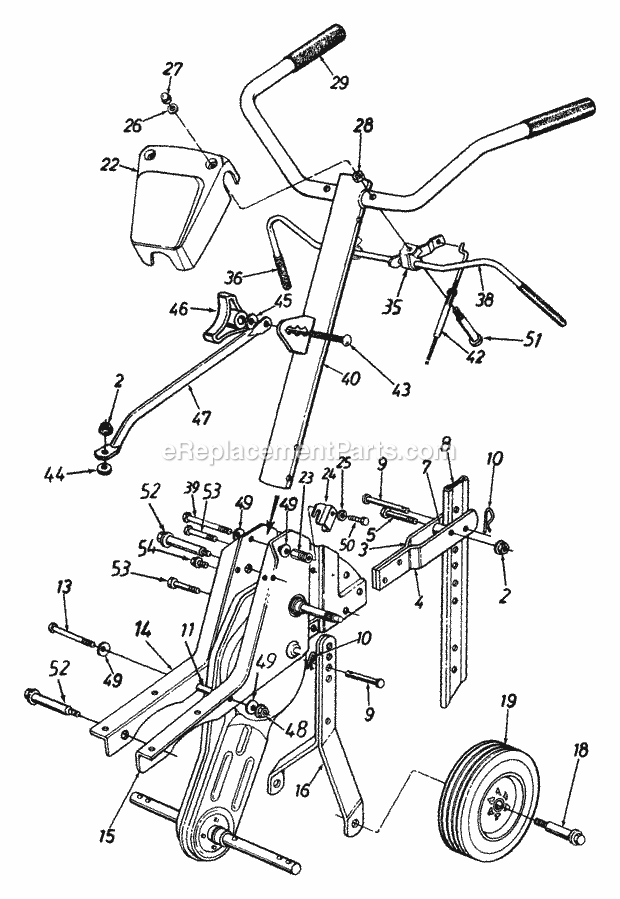 Cub Cadet 340 (216-340-100) (1996) Engine Cylinder Assembly, Throttle and Exhaust Components Diagram