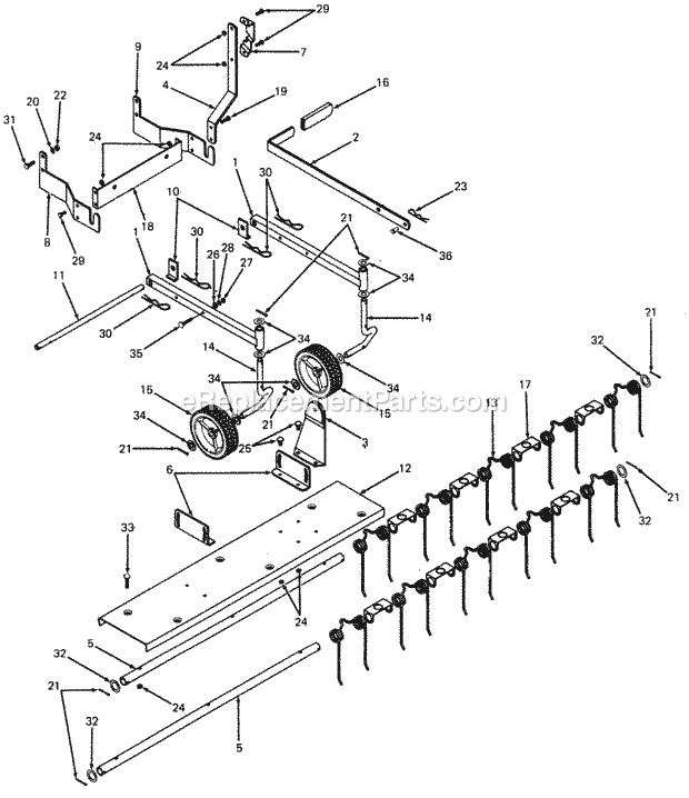 Cub Cadet 348 (190-348-100) 38-In & 46-In Mower Thatcher 38