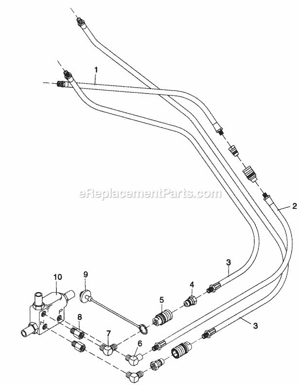 Cub Cadet 417 (590-417-100) Loader Hydraulic Hoses & Fittings Diagram